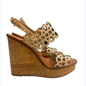 Tory Burch wedge sandals size 8